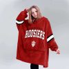 Indiana Hoosiers 1 Football Unisex Blanket Hoodie 5