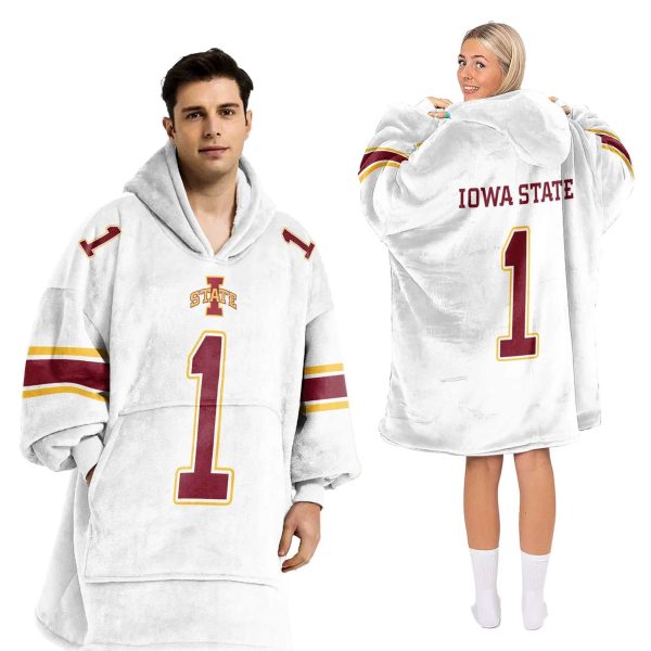 Iowa State 1 Football Unisex Blanket Hoodie 2