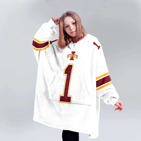 Iowa State 1 Football Unisex Blanket Hoodie 5