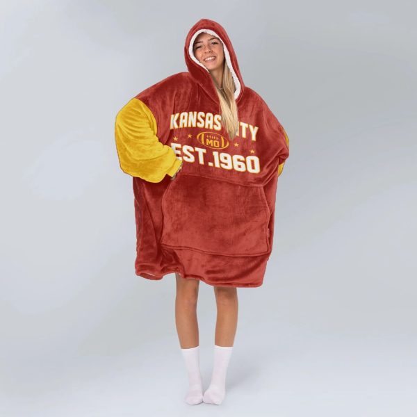 Kansas City Est 1960 Blanket Hoodie