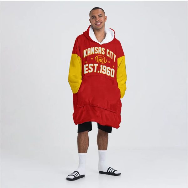 Kansas City Est 1960 Blanket Hoodie