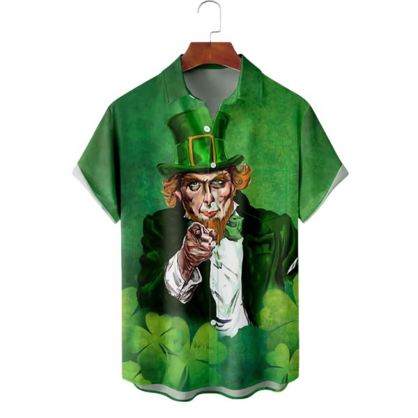 Leprechaun St Patricks Day Hawaiian Shirt