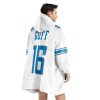 Lions Captain Goff 16 Football Unisex Blanket Hoodie 4