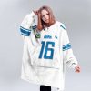 Lions Captain Goff 16 Football Unisex Blanket Hoodie 5