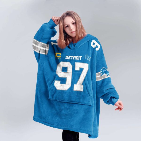 Lions Captain Hutchinson 97 Football Unisex Blanket Hoodie 5