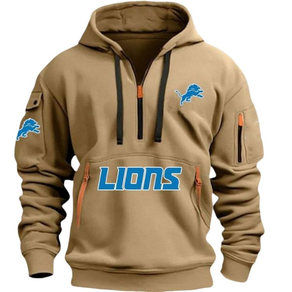 Lions Football Quarter Zip Hoodie 1