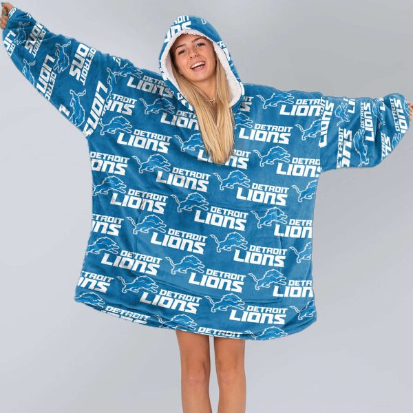 Lions Football Unisex Blanket Hoodie