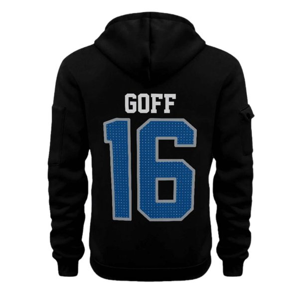 Lions Goff 16 Football Quarter Zip Hoodie