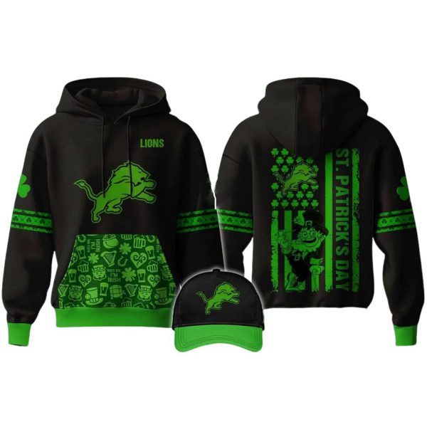 Lions St Patricks Day Hoodie 1