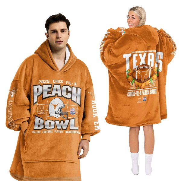 Longhorns 2025 Chick Fil A Football Unisex Blanket Hoodie 2