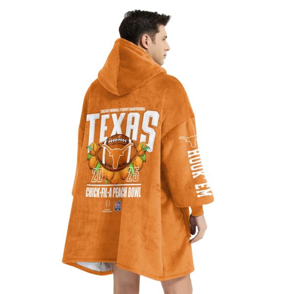 Longhorns 2025 Chick Fil A Football Unisex Blanket Hoodie 4