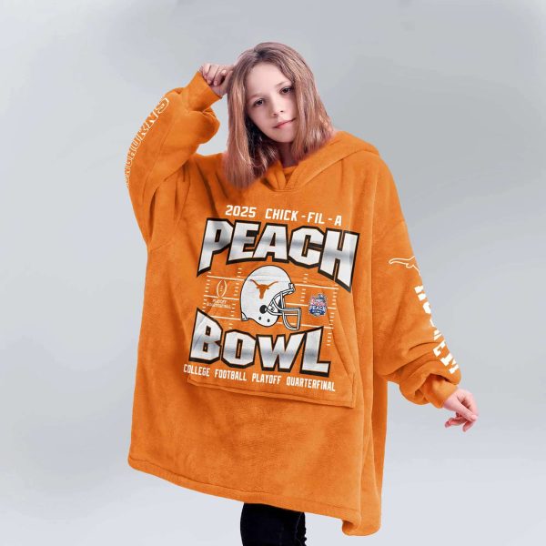 Longhorns 2025 Chick Fil A Football Unisex Blanket Hoodie 5