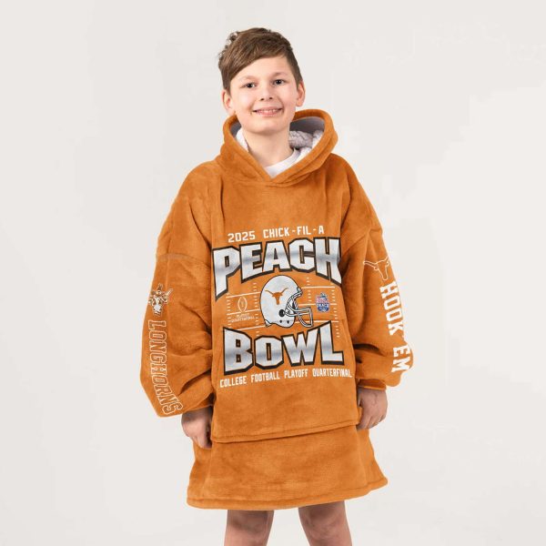 Longhorns 2025 Chick Fil A Football Unisex Blanket Hoodie