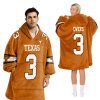 Longhorns Ewers 3 Football Unisex Blanket Hoodie 2