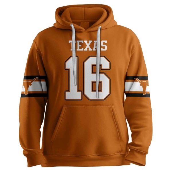 Longhorns Manning 16 Football Football Unisex Hoodie