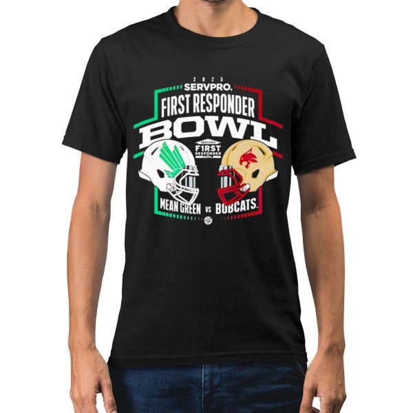 Mean Green Vs Bobcats 2025 Servpro First Responder Bowl Shirt