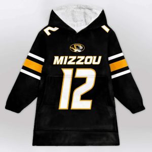 Missouri Cook 12 Football Unisex Blanket Hoodie 1