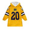 Mullings 20 Michigan Football Unisex Blanket Hoodie 1