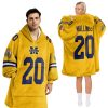 Mullings 20 Michigan Football Unisex Blanket Hoodie