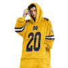 Mullings 20 Michigan Football Unisex Blanket Hoodie 3