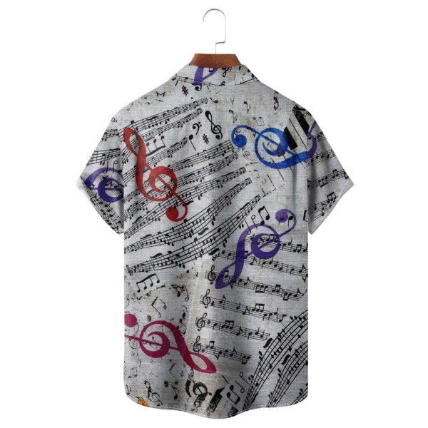 Music Score Notes Hawaiian Shirt