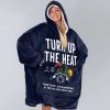 Nittany Lions Turn Up The Heat Football Unisex Blanket Hoodie 3