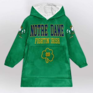 Notre Dame 1 Football Blanket Hoodie 1