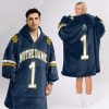 Notre Dame 1 Football Unisex Blanket Hoodie 2