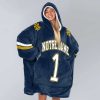 Notre Dame 1 Football Unisex Blanket Hoodie 3