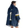 Notre Dame 1 Football Unisex Blanket Hoodie 4