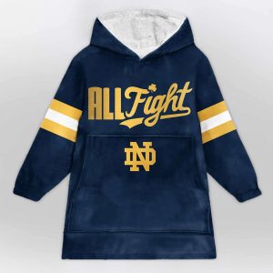 Notre Dame Football Blanket Hoodie 1