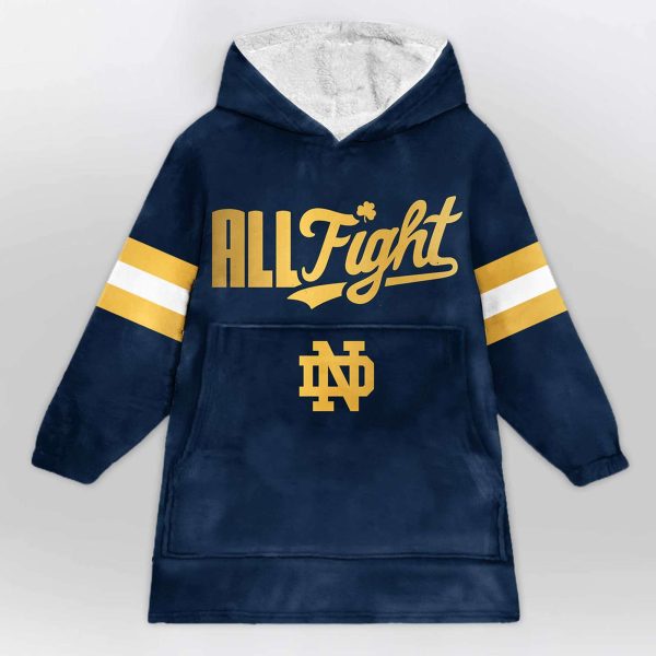 Notre Dame Football Blanket Hoodie 1