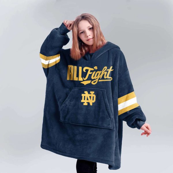 Notre Dame Football Blanket Hoodie 5