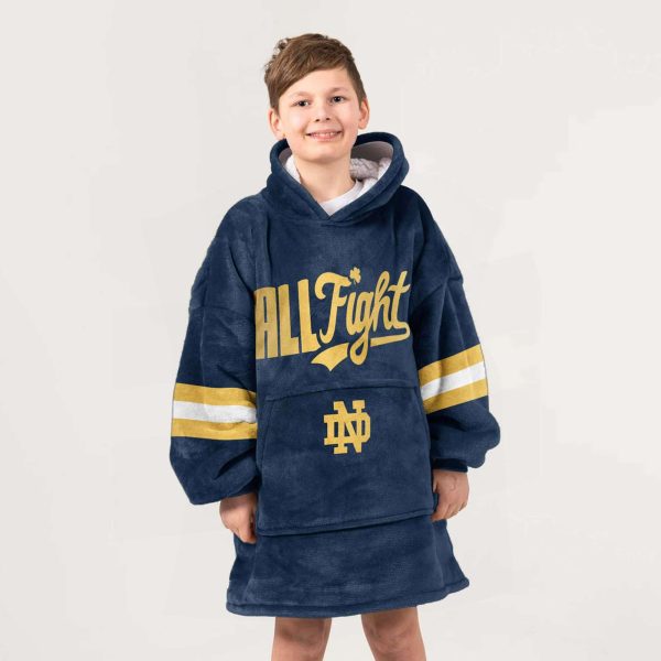 Notre Dame Football Blanket Hoodie