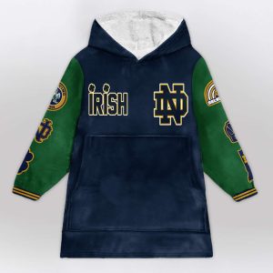 Notre Dame Football Unisex Blanket Hoodie 1