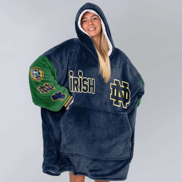 Notre Dame Football Unisex Blanket Hoodie 3