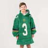 Notre Dame Montana 3 Football Unisex Blanket Hoodie