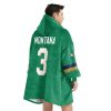 Notre Dame Montana 3 Football Unisex Blanket Hoodie 4