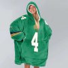 Notre Dame Love 4 Football Unisex Blanket Hoodie