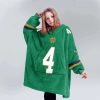 Notre Dame Love 4 Football Unisex Blanket Hoodie