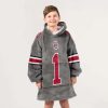 Ohio State 1 Football Unisex Blanket Hoodie