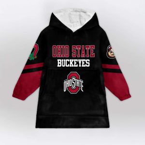 Ohio State Football Blanket Hoodie 1