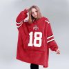 Ohio State Howard 18 Football Unisex Blanket Hoodie 5