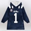 Ole Miss 1 Football Blanket Hoodie 1