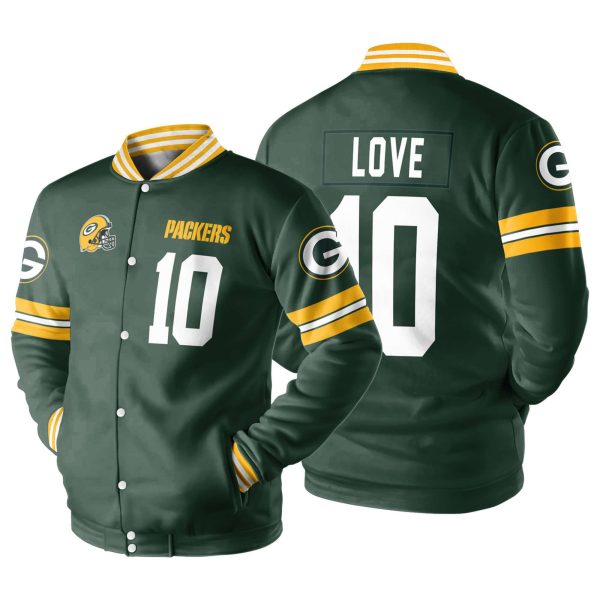 Packers Love 10 Football Unisex Varsity Jacket 1