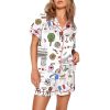 Paris Travel Print Pajama Set 1