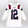 Patriots 12 Brady Football Unisex Blanket Hoodie 1