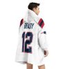 Patriots 12 Brady Football Unisex Blanket Hoodie 4