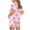 Pink Palm Print Pajama Set 2