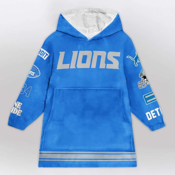 Property Of Lions Football Unisex Blanket Hoodie 1